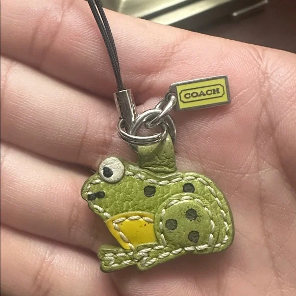 Coach Frog Vintage Leather Bag Charm - Picture 3 of 3